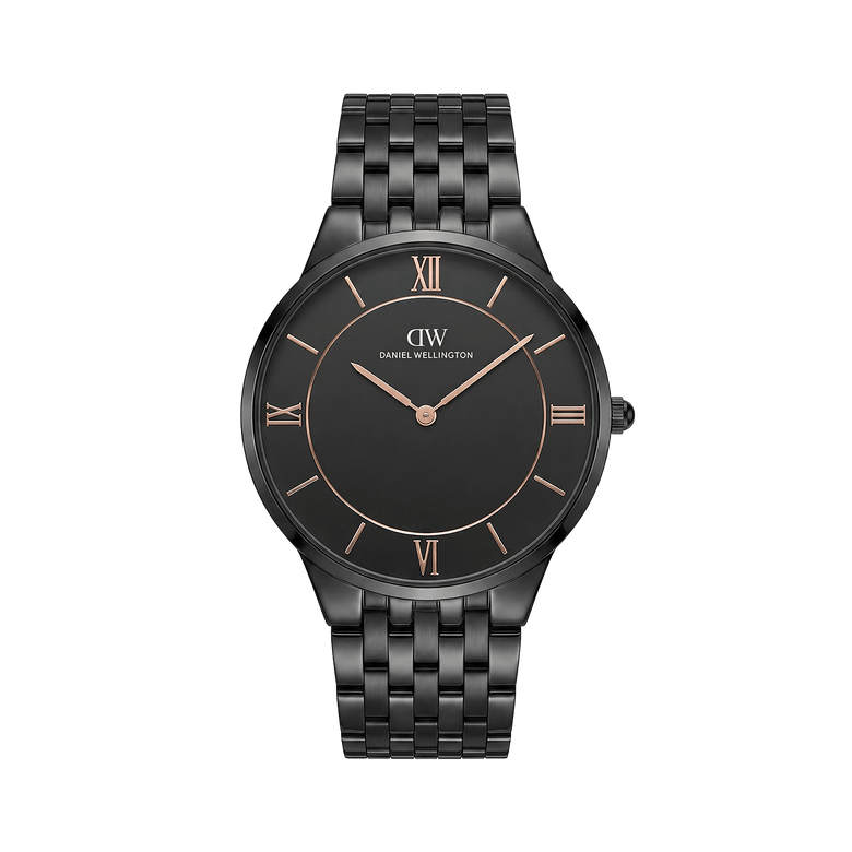 Round Analog 5-Link Black