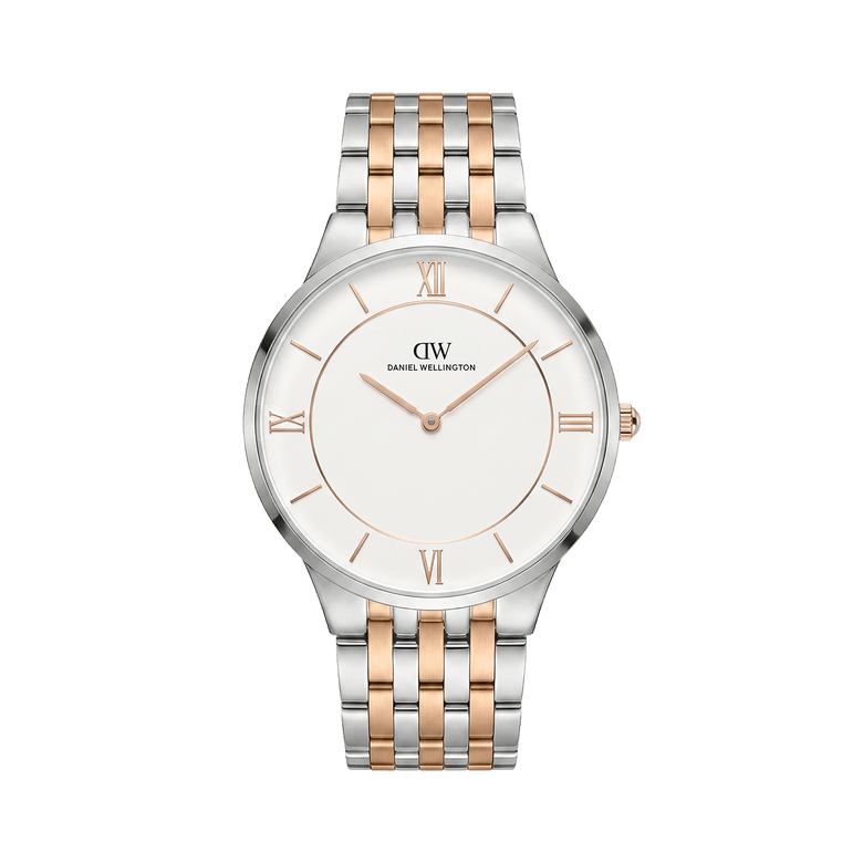 Round Analog 5-Link Silver