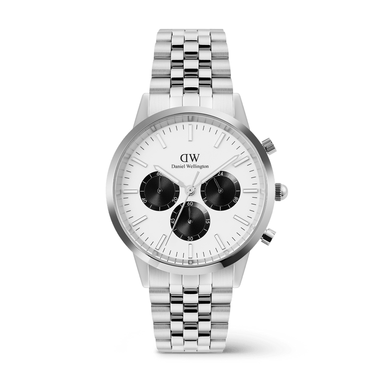 Iconic Chronograph Arch 5-Link Off- White Panda Silver