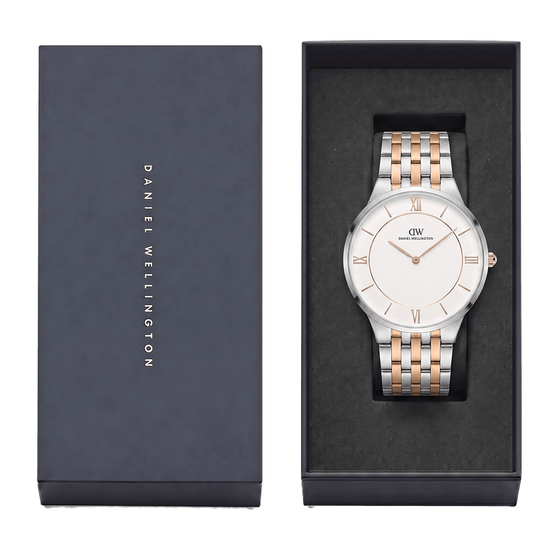 Round Analog 5-Link Silver