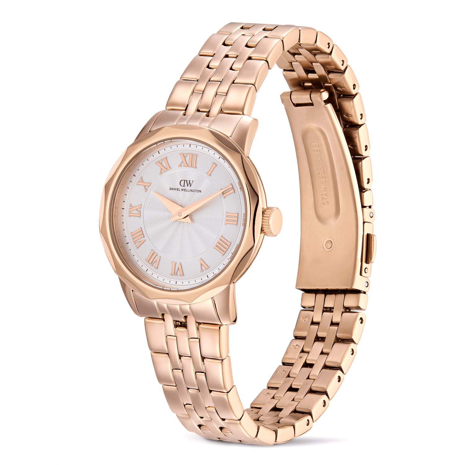 Round Analog Guilloché Rose Gold