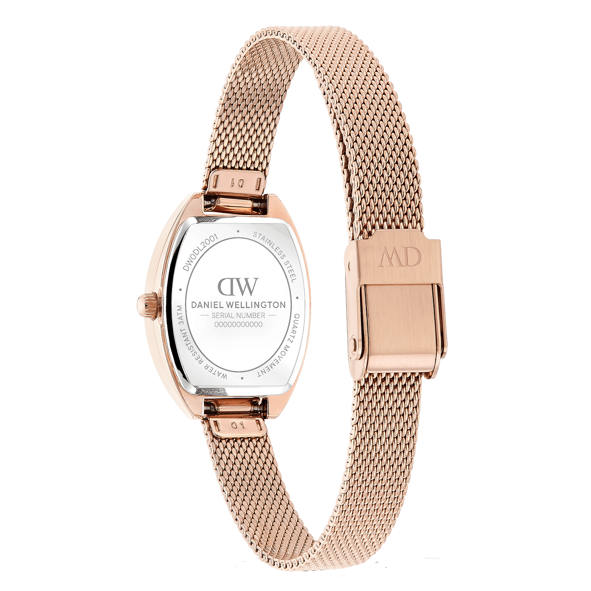 Tonneau Analog Mesh Rose Gold