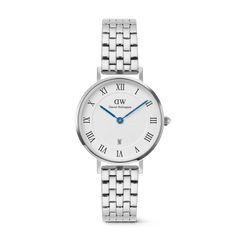 Petite Roman Numerals Date 5-link Silver