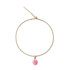Rhondonite Heart Gold Charm