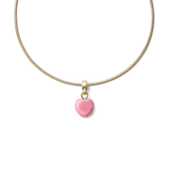 Rhondonite Heart Gold Charm