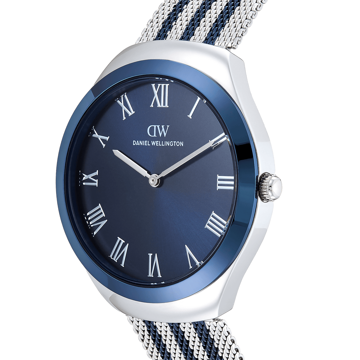 Round Analog Blue Two Tone