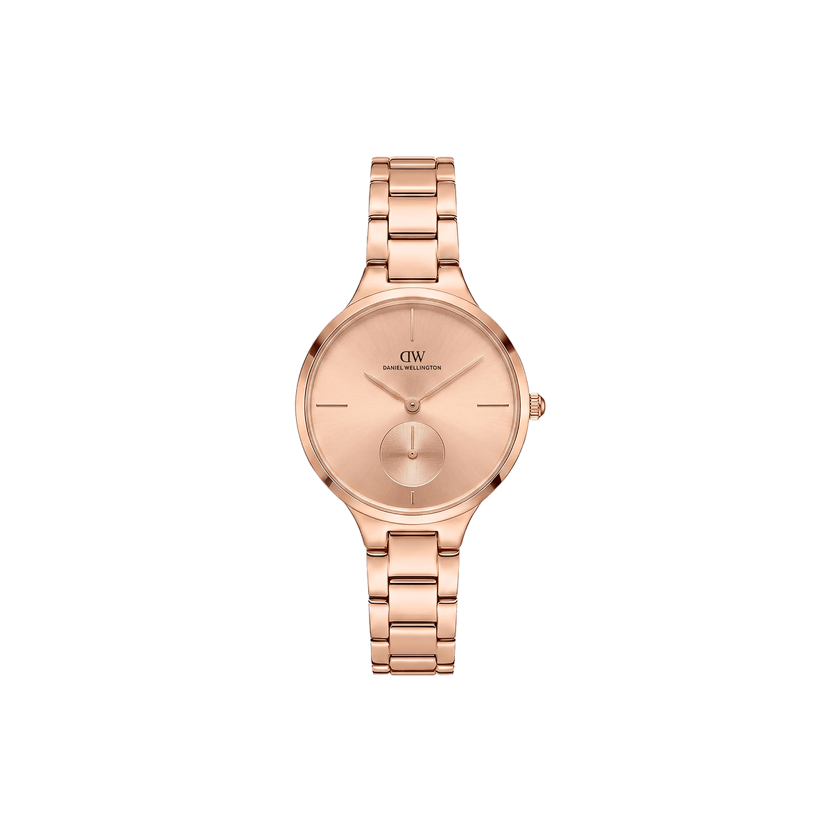 Round Analog 3-Link Rose Gold