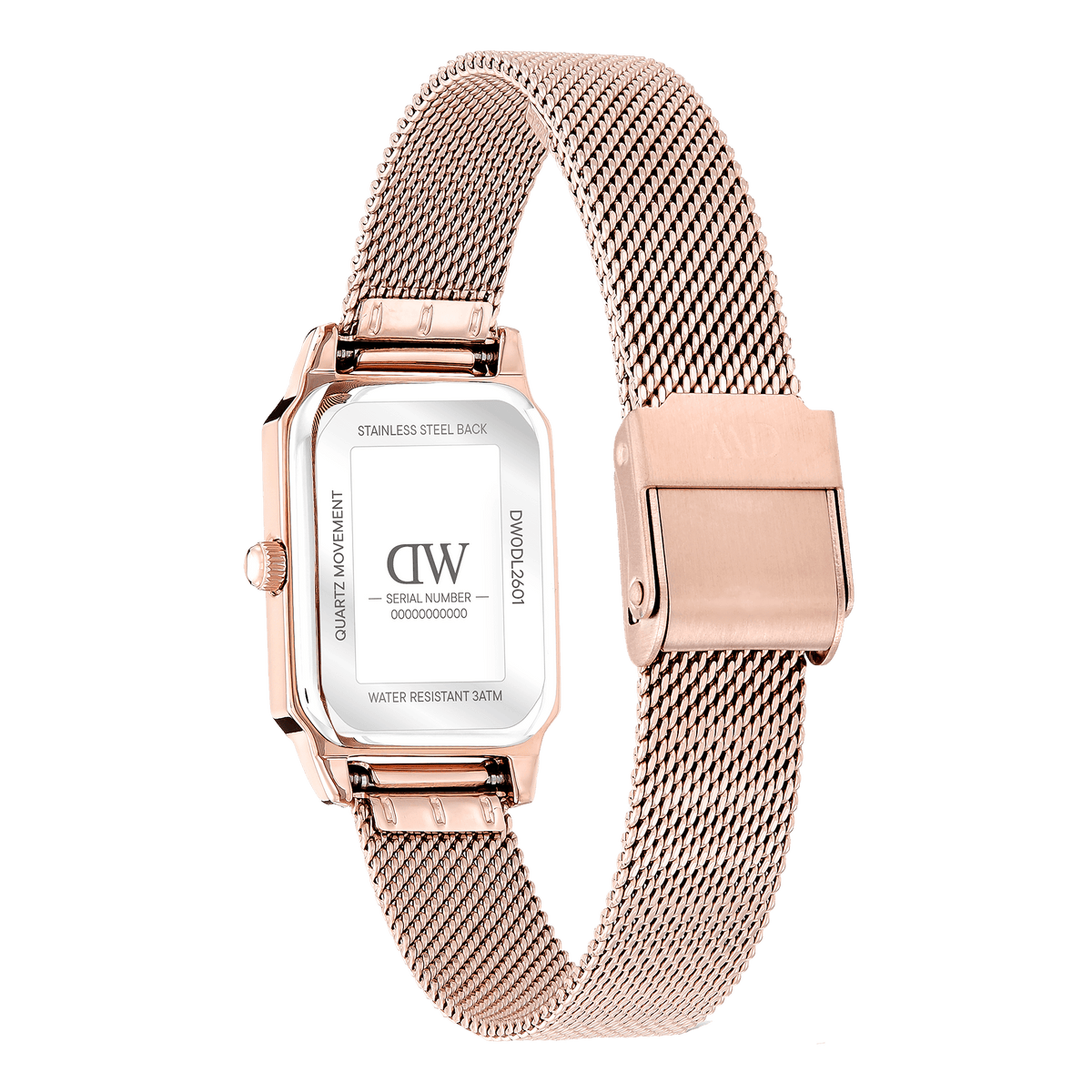 Octagonal Analog Mesh Rose Gold