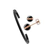 Aspiration Earrings + Classic Bracelet Black