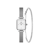 Quadro Mini & Tennis Bracelet Silver