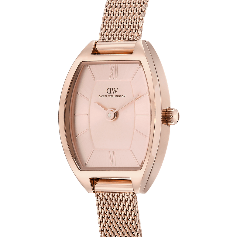 Tonneau Analog Mesh Rose Gold
