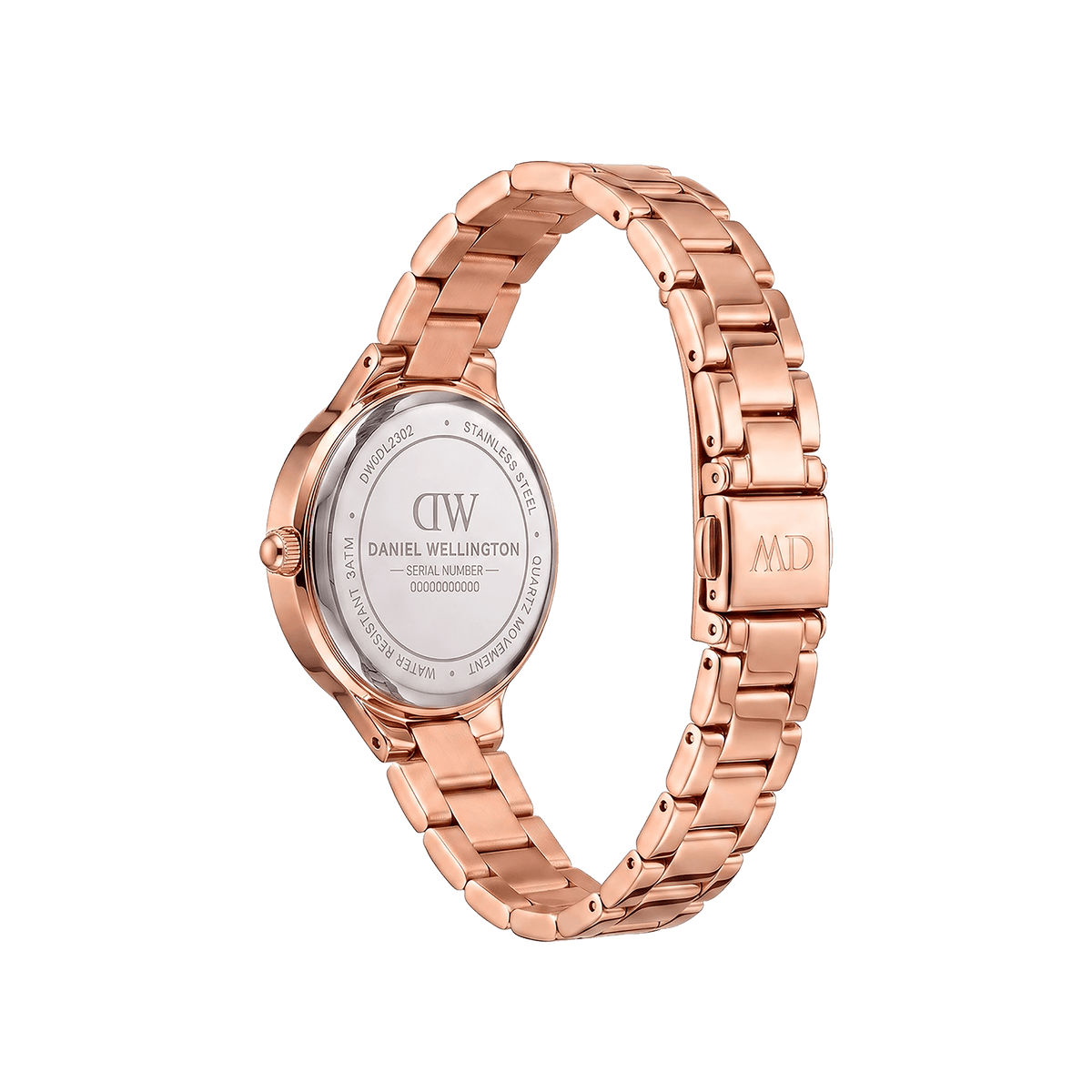 Round Analog 3-Link Rose Gold