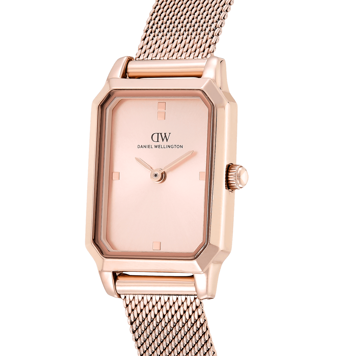Octagonal Analog Mesh Rose Gold