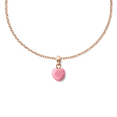 Rhondonite Heart Rose Gold Charm