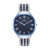 Round Analog Blue Two Tone