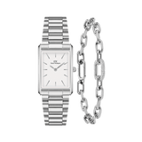 Bound 3 Link & Crystal Link Bracelet Silver