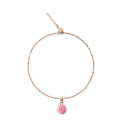 Rhondonite Heart Rose Gold Charm