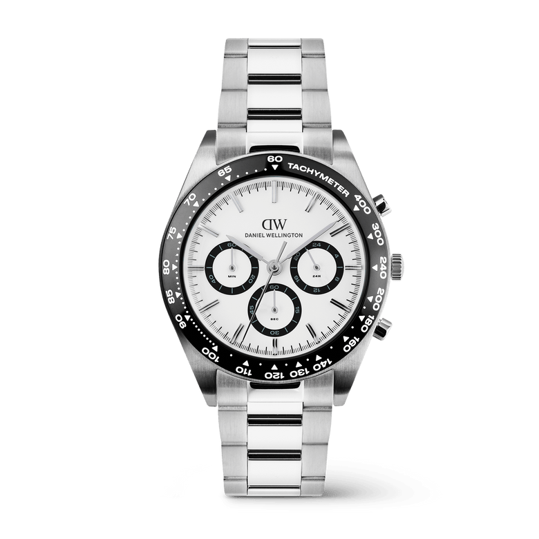 Iconic Tachymeter 3-Link Silver