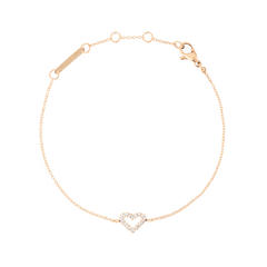 Mirelle Heart Bracelet Rose Gold