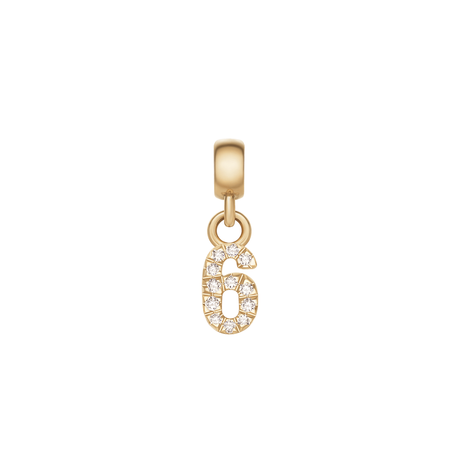 Crystal Number Charm Gold
