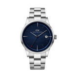 Round Analog 3-Link Blue Silver
