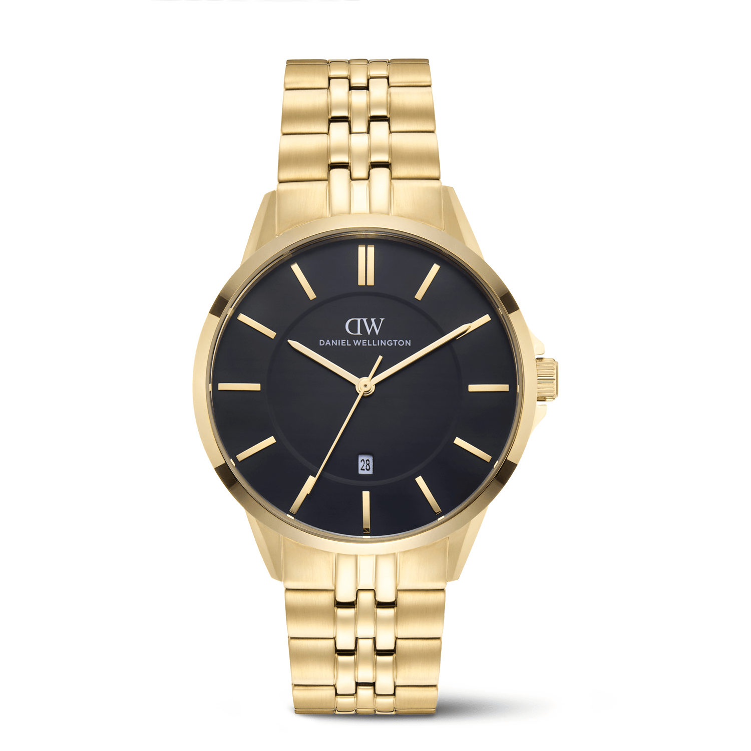 Round Analog 3 Link Gold