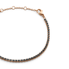 Classic Tennis Bracelet Nightfall Rose Gold