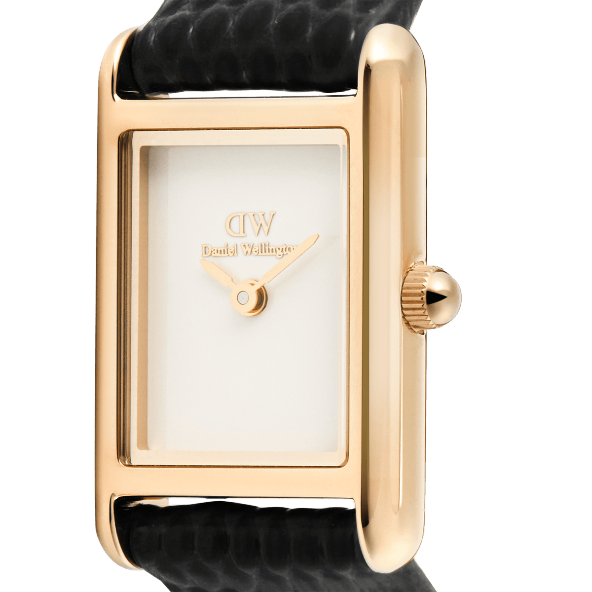 Bound Mini Black Lizard Rose Gold