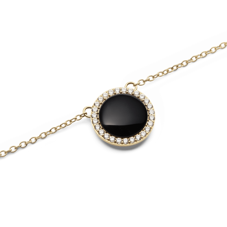 Audrey Necklace Black Agathe Gold