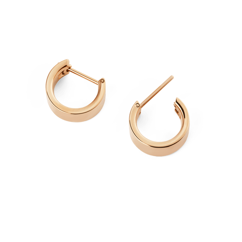 Line Earrings Polished Rose Gold 5.5mm
