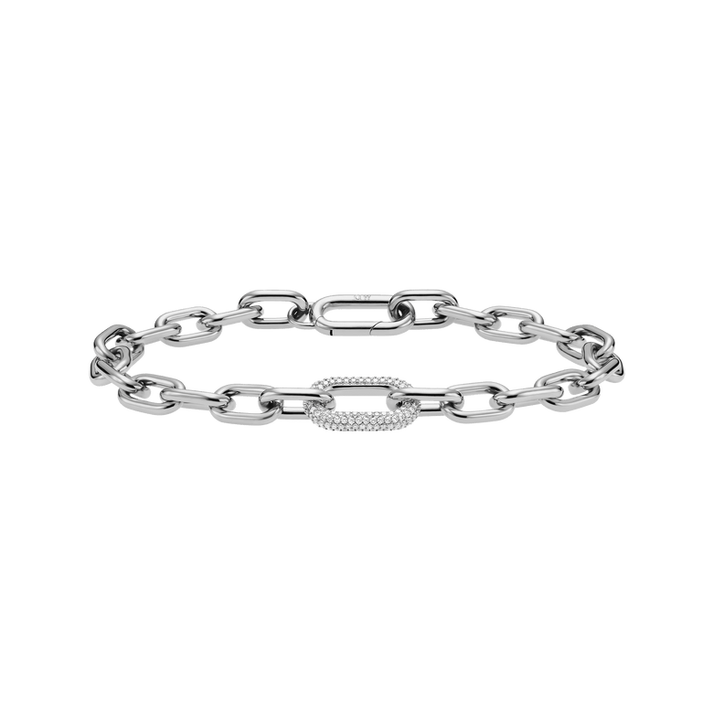 Crystal Link Bracelet Silver