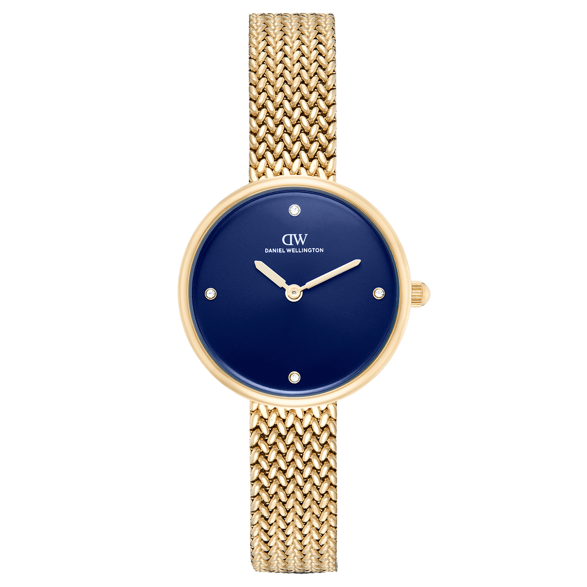 Round Analog Blue Gold