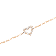 Mirelle Heart Bracelet Rose Gold
