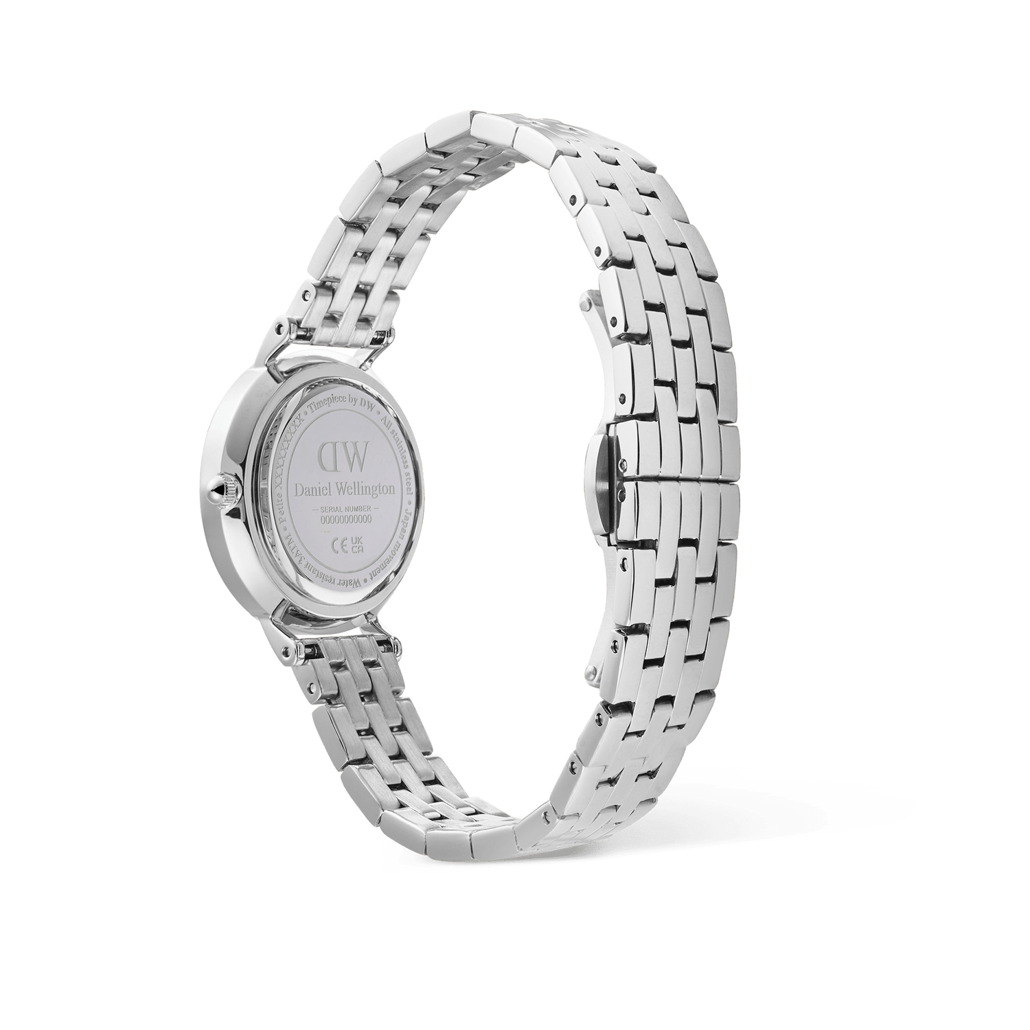 Petite Roman Numerals Date 5-link Silver