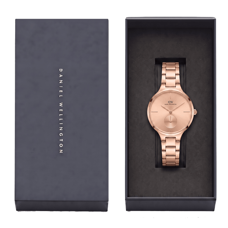 Round Analog 3-Link Rose Gold