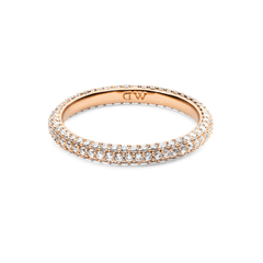 Pavé Ring Rose Gold 3 mm