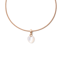 Mother of Pearl Heart Rose Gold Charm