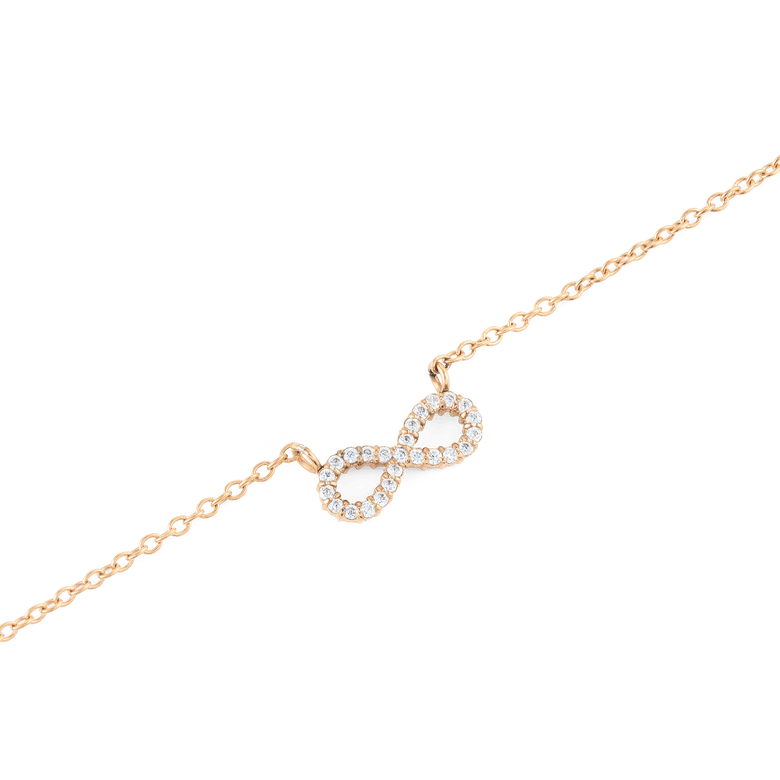 Mirelle Infinity Necklace Rose Gold