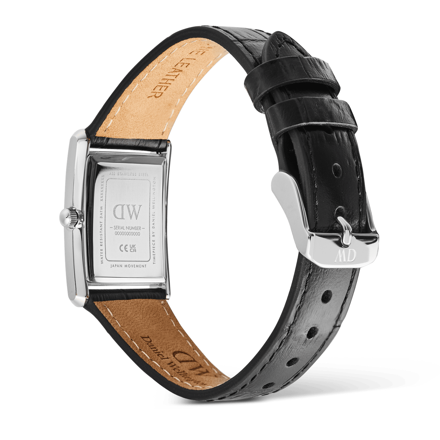 Shop Bound Black Crocodile Guilloche Silver watch Online