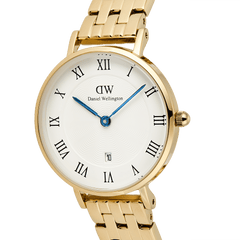 Petite Roman Numerals Date 5-link Gold