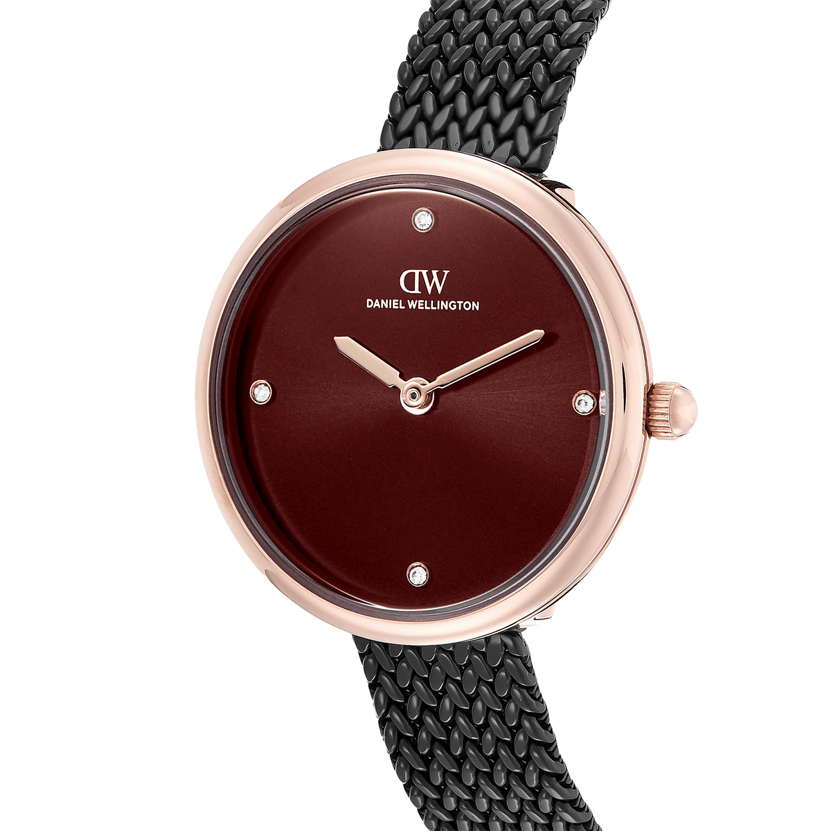 Round Analog Brown Rose Gold Ashfield