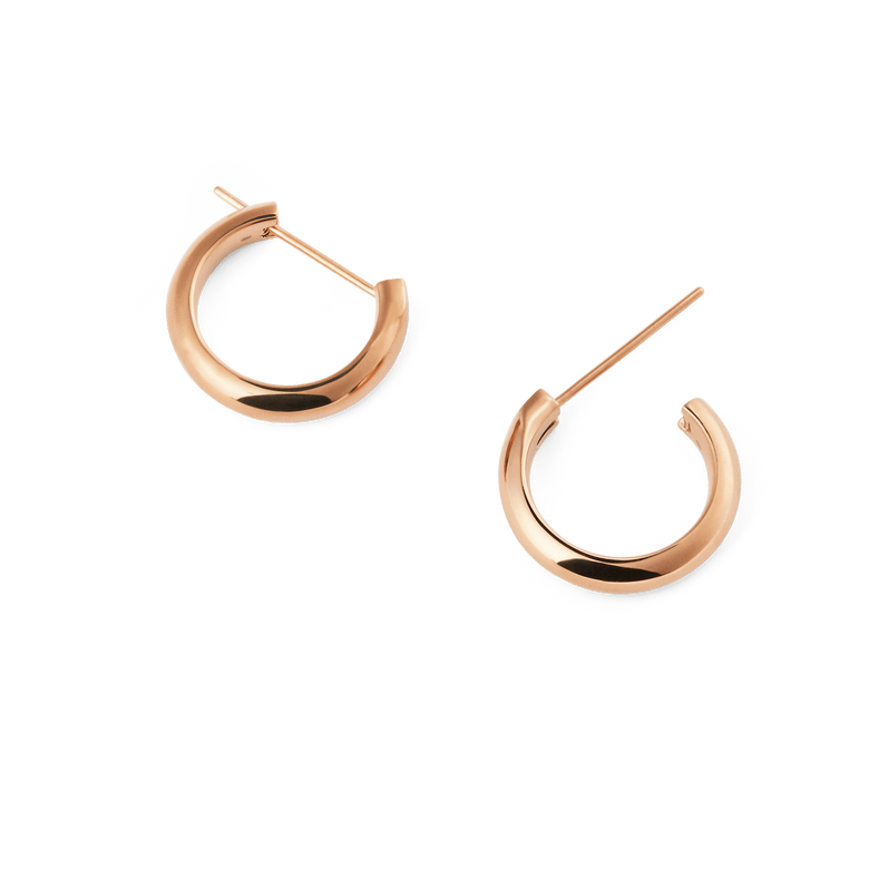 Arch Earrings Rose Gold 12mm