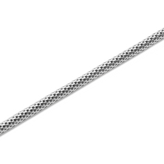 Tide Mesh Necklace Silver 2.8