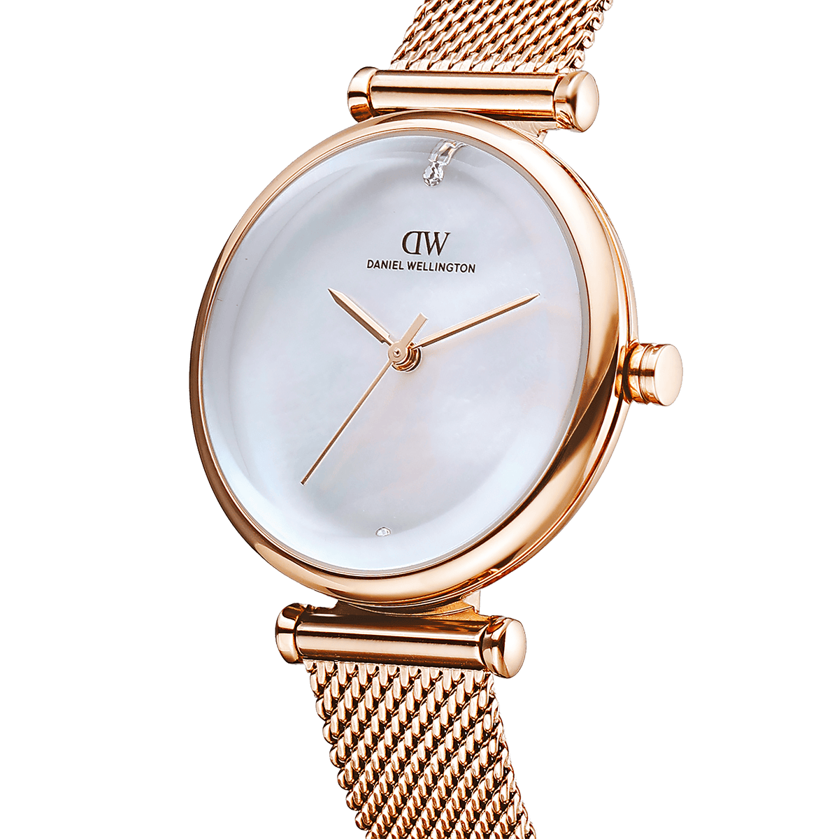 Round Analog White MOP Rose Gold