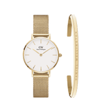 Petite 28 Evergold White + Classic Bracelet