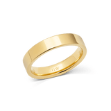 Line Ring Polished Gold 4.5mm