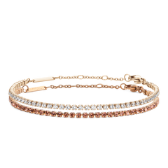 Tennis Bracelet Apricot Rose Gold Set