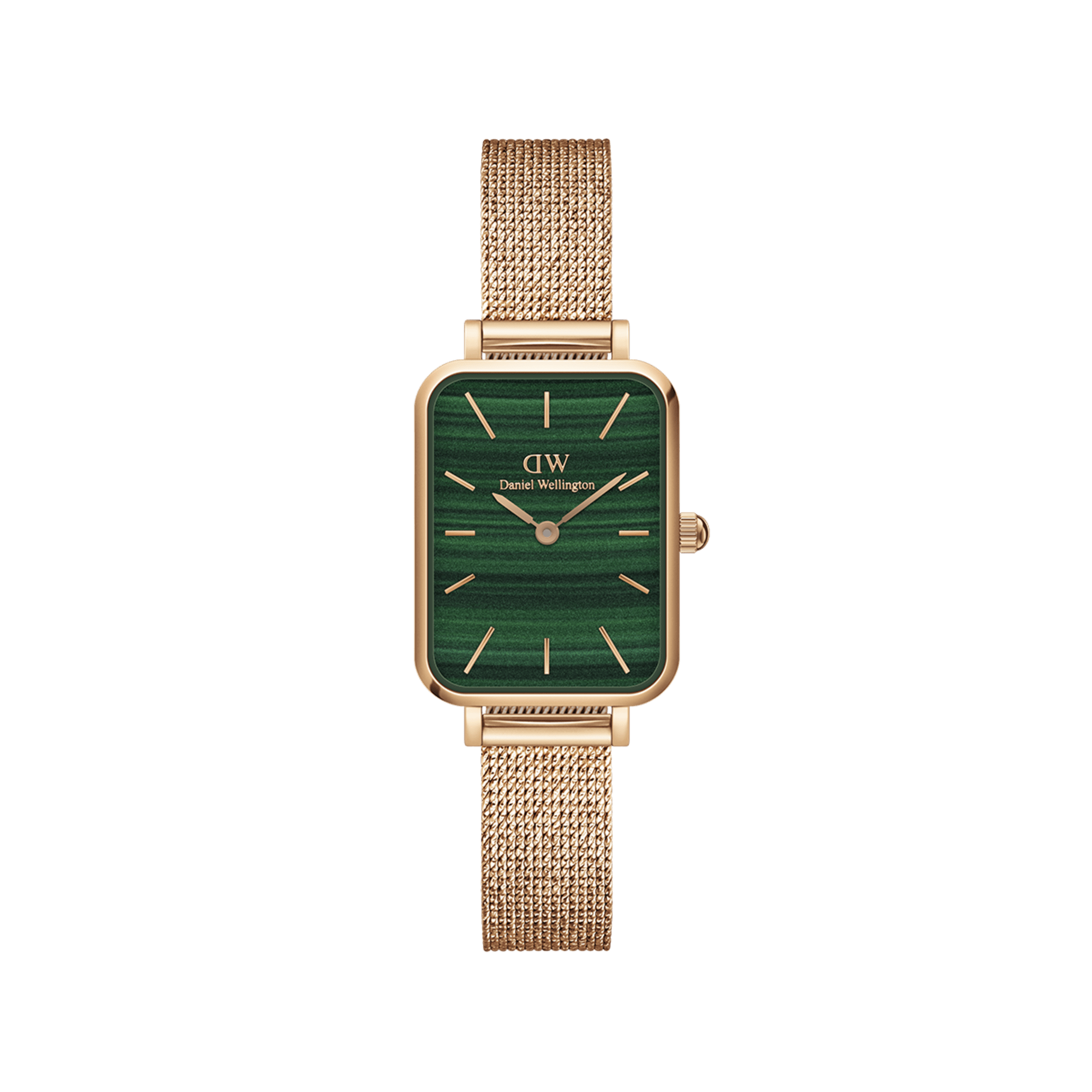 Quadro Green square dial watch for women DW