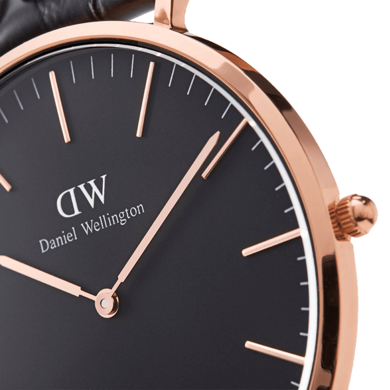 Classic Bayswater Black Rose Gold