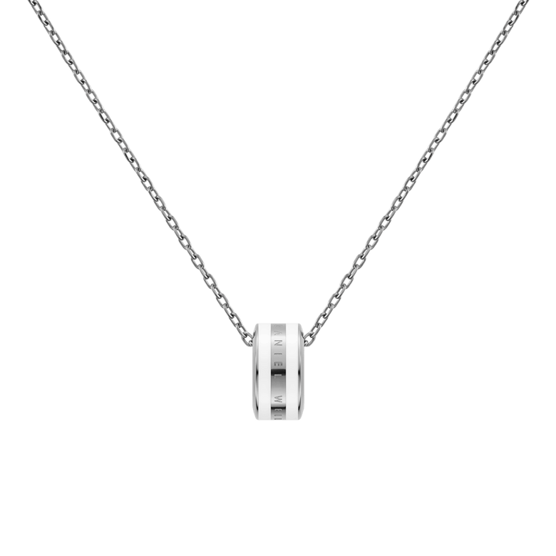 Emalie Necklace Silver Satin White
